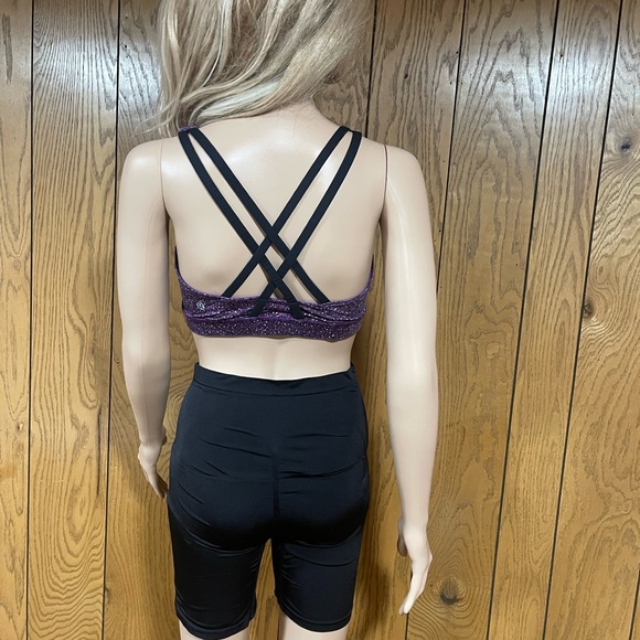 Lululemon"Energy Bra Static Violet black Pattern - Picture 14 of 16